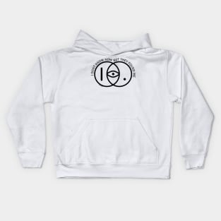 iDKHOW circle logo black ver. Kids Hoodie